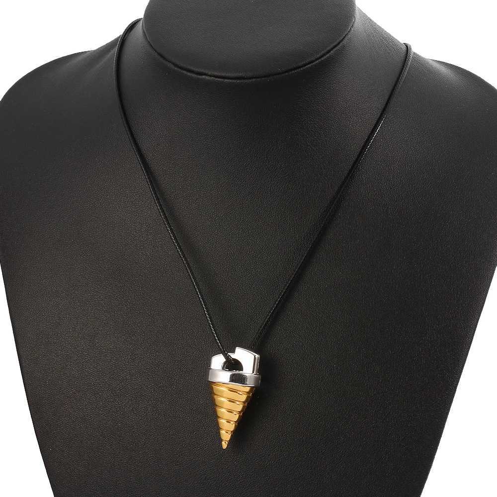 Anime Leather Choker Necklace Tianyuan Breakthrough Red Lotus Eye Cone Necklace Tengen Toppa Gurren Lagann Pendant Jewelry W250616