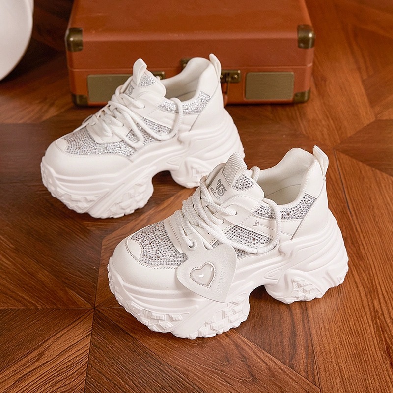 Thick-soled dad new autumn fashion and versatile mesh sports casual shoes for women 2025