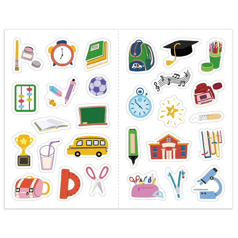 Children's Cartoon Stickers - Waterproof Decorative Stationery & Notebook Adhesive Labels