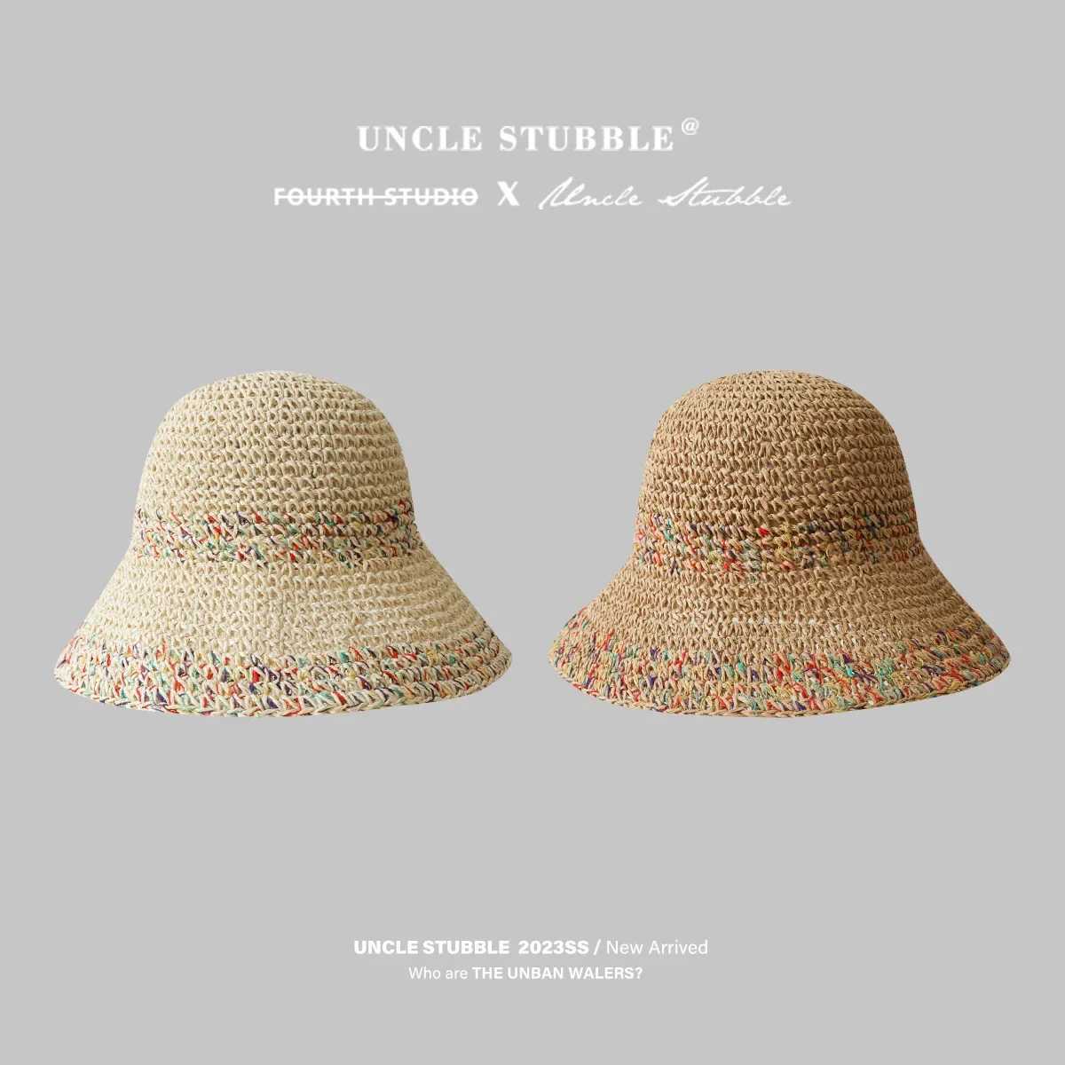 Womens Braided Straw Fisherman Hat UPF50+ Wide Brim Face Slimming Summer Beach Vacation Laser Cut Fashionable Sun Hat M250616