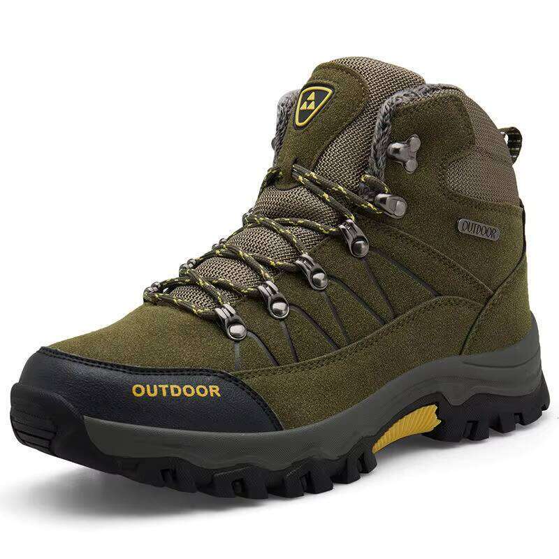 Outdoor Waterproof and Anti-skid Mountaineering Boot Men's Sports Cross Country Running Hiking Shoes EVA PU Adult Fashion