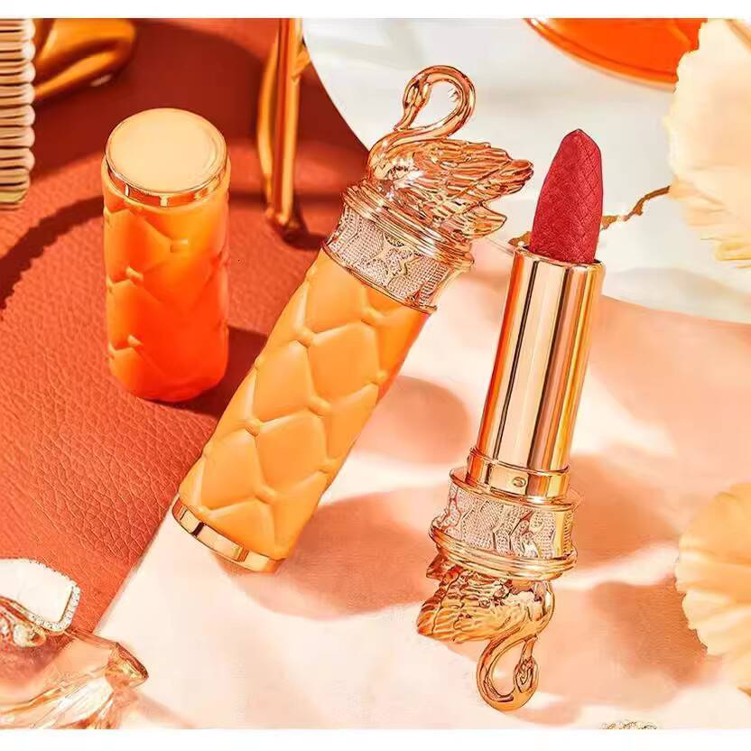 Swan Velvet Lipstick Waterproof Long Lasting Red Matte Korean Full Coverage Lip Makeup happy