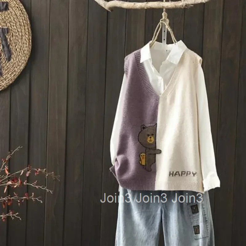 Sleeveless Waistcoat Vintage Pullover for The Trip New Knitwear Female Sweater Clothing Sales Korean Style Womens Knitted Vest