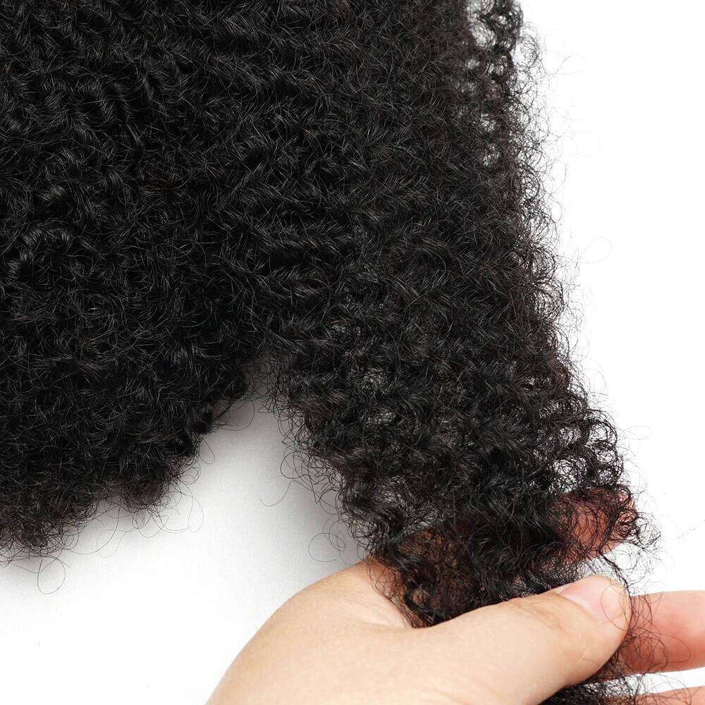 Gemlong 50gram Kinky Curly Wave Human Brazilian Remy Braiding Natural Color Bulk for Braids Hair