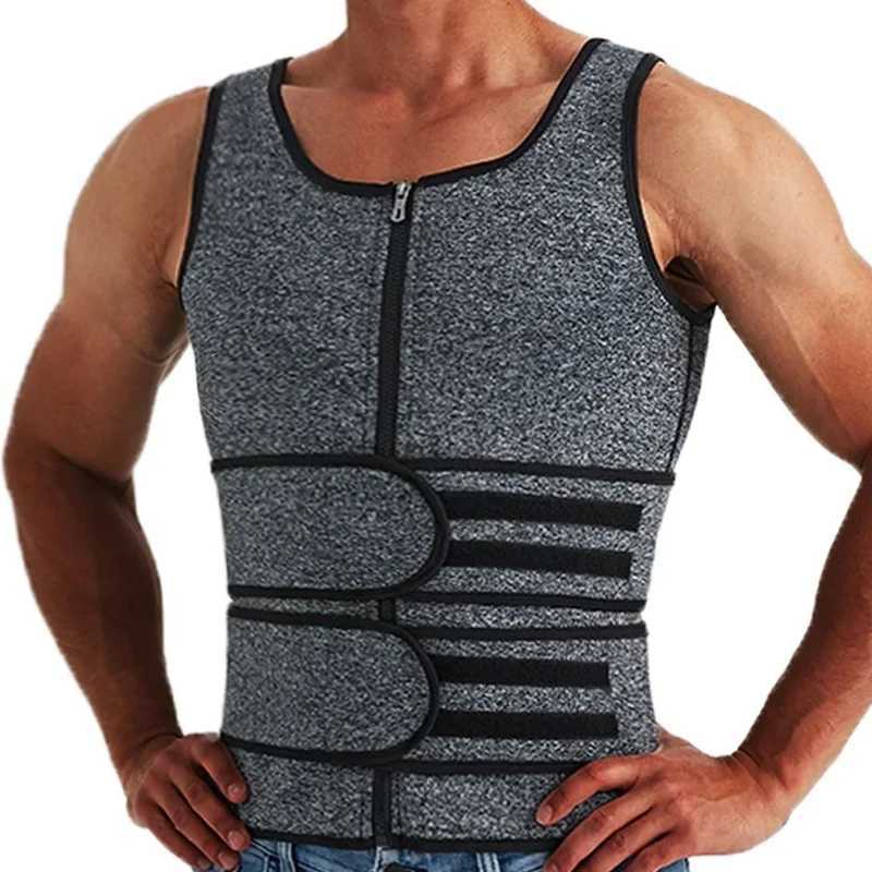 Men Body Shaper Waist Trainer Vest Slimming Shirt Sauna Sweat Vest Compression Undershirt Shapewear Fat Burner Workout Tank Tops W250616