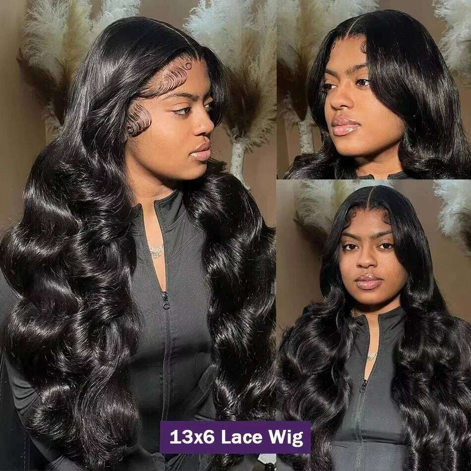 200 250 Density Body Wave Human Hair 13x6 Hd Front human hair Wig Brazilian 13x4 Lace Frontal Wigs For Women 30 40Inch