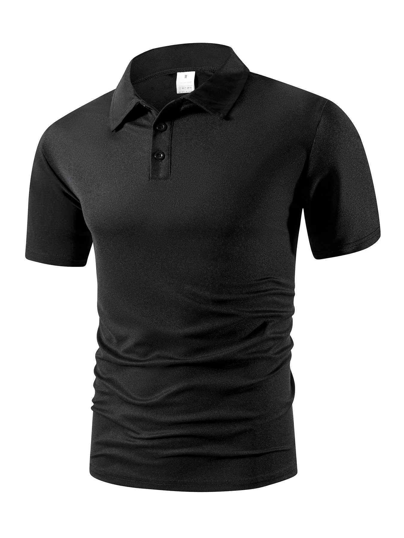 Summer Mens Breathable Polo Shirt Solid Color T Shirts Daily Casual Work Short Sleeve Men Outdoor Sport Lightweight Tops W250616