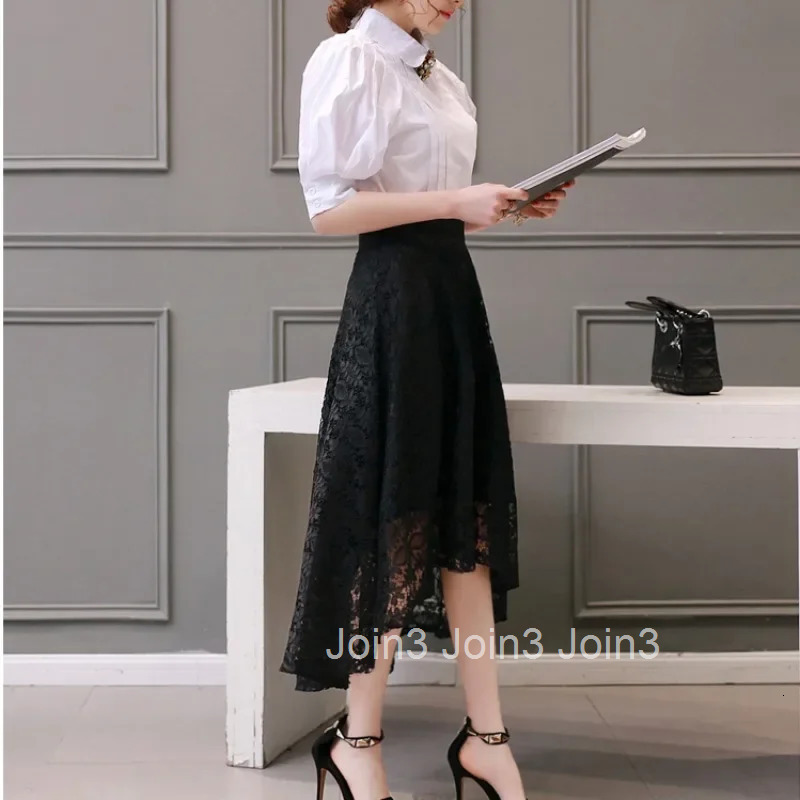 Woman Skirt Patchwork A Line High Waist Skirts for Women Modest Luxury Elegant Clothing Trend 2025 Sales Korean Fashion V Summer