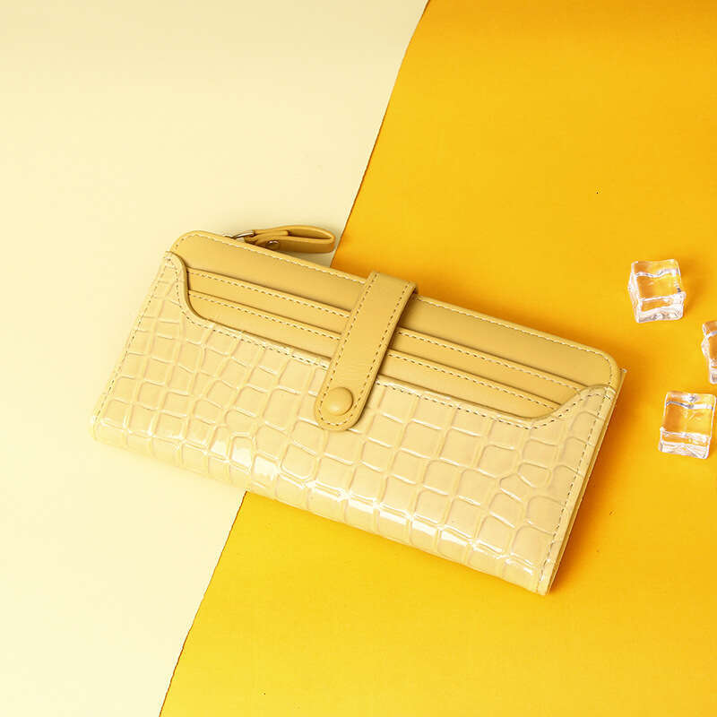 New Luxury High-End Crocodile Pattern Long Women's Buckle Wallet Multi-Card Slot Card Holder Clutch