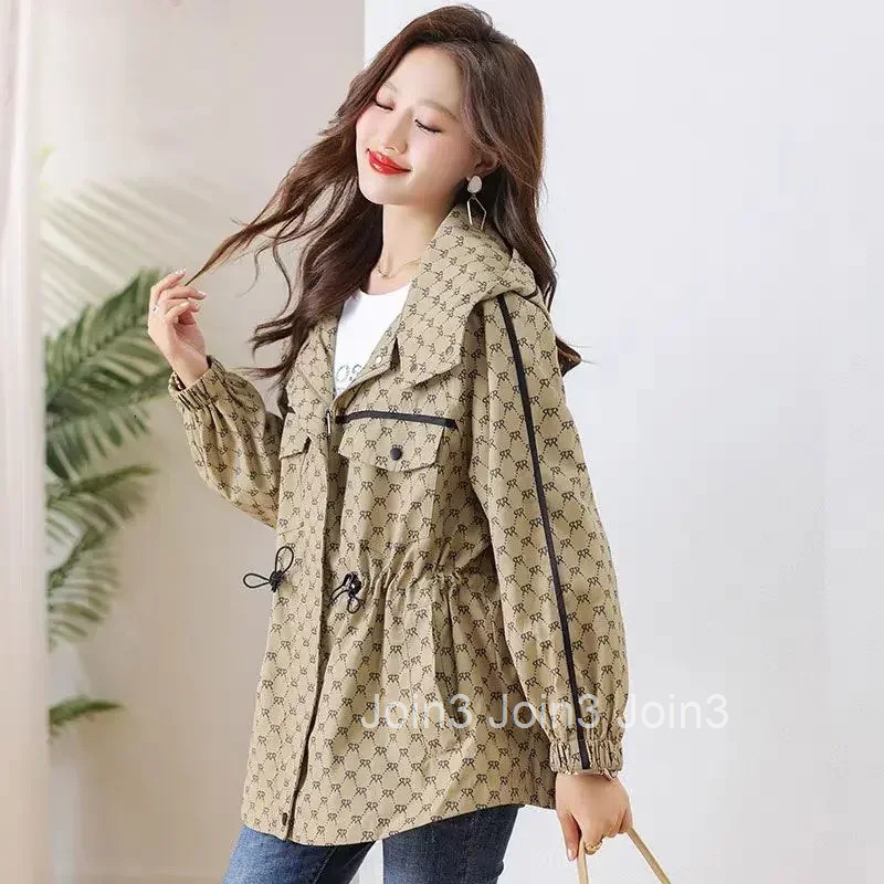 Womens Windbreaker Jackets Spring Autumn Loose Female Coat Sale Cheap Great Long Sleeve Fashion 2025 Luxury Vintage Trend Offer