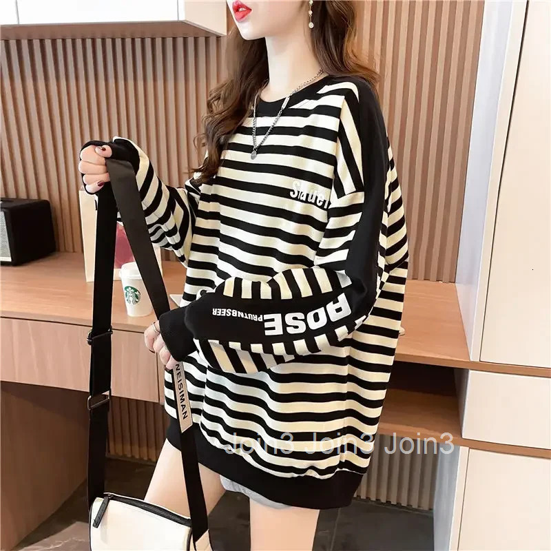 Cotton Woman Tops Loose Korean Baggy Pullover Sweat-shirt Designer Essential 2025 Trend Sweatshirt for Women 90s Vintage Y2k