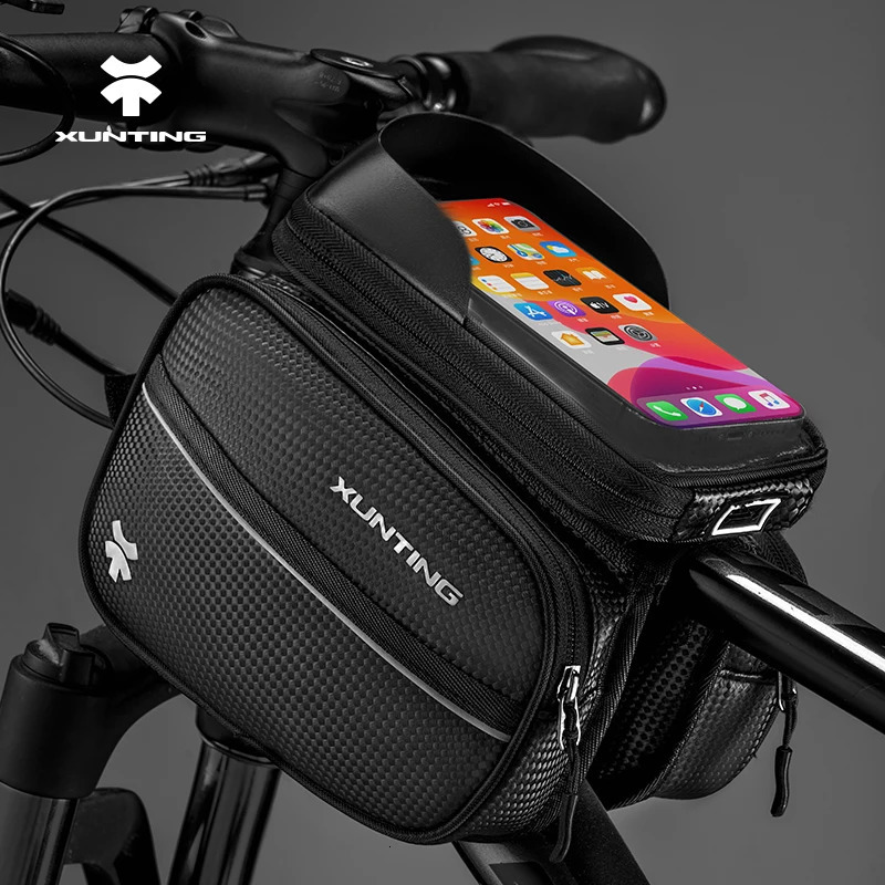 Xunting Mountain Bike Bag Front Handlerbar Bag Rainproof 6.8inch Mobile Phone Case Bicycle Top Tube Bag Cycling Accessories 250610