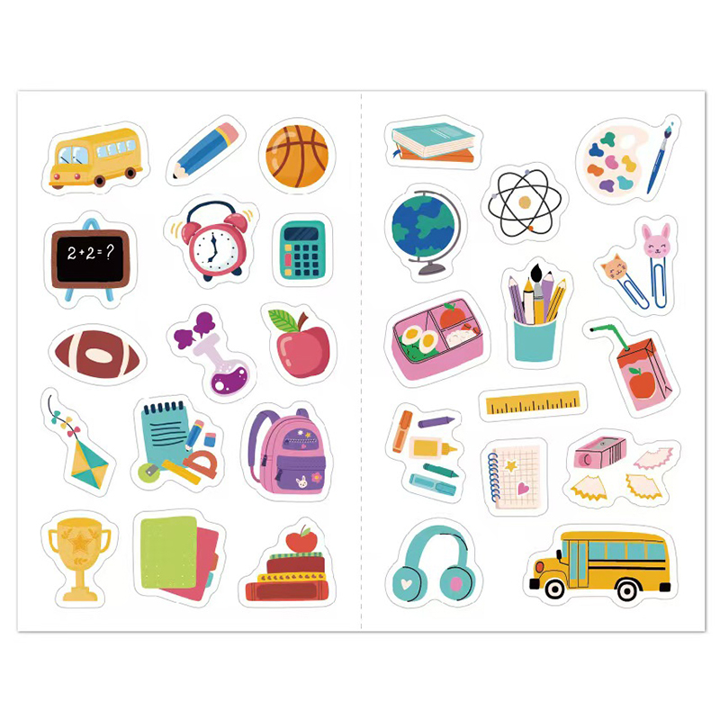 Children's Cartoon Stickers - Waterproof Decorative Stationery & Notebook Adhesive Labels