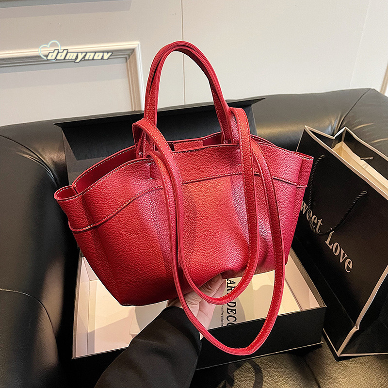 Fashion Tote for Women Autumn Winter 2024 New Large Capacity Commuter Handbag Basket Shoulder Crossbody Bag ddmynov ddmynov