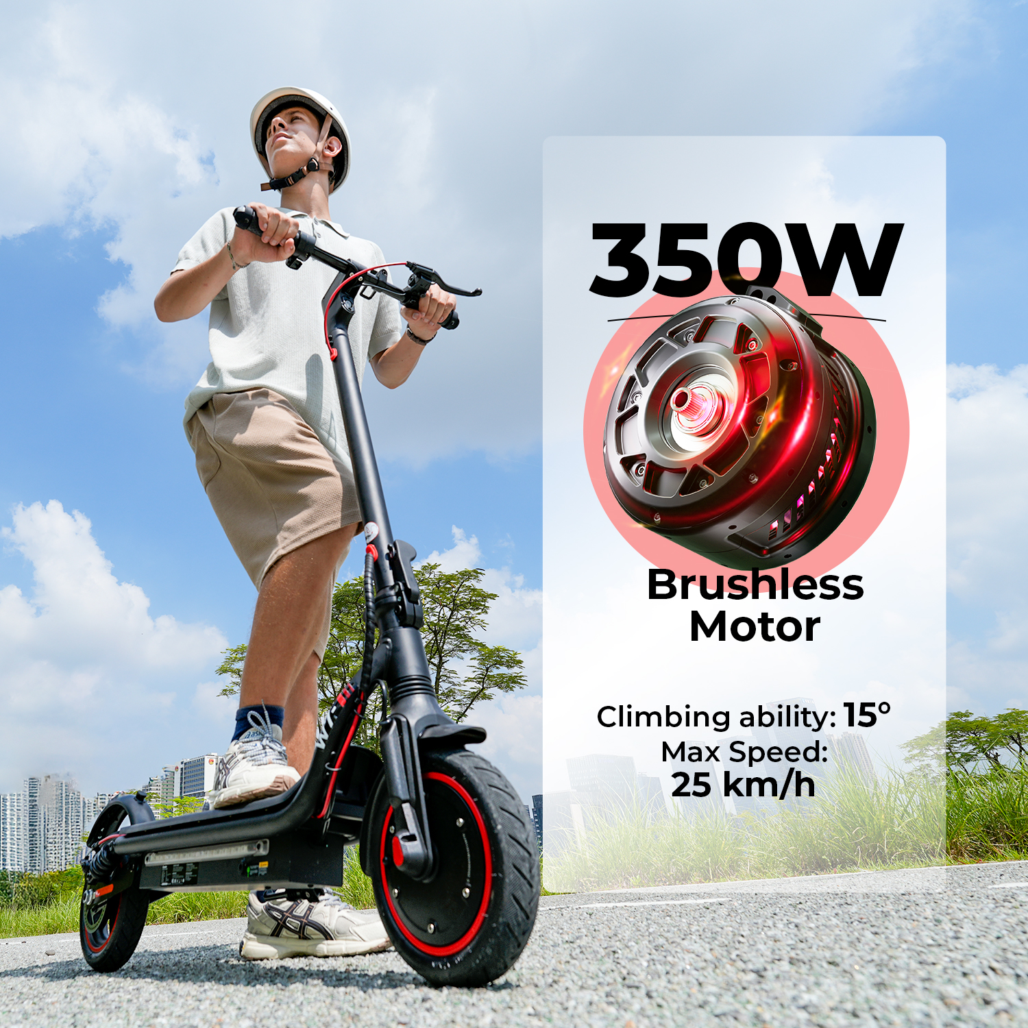 Electric scooter offroad 8.5 inch 350W 42V/7.8AH Foldable e-scooter iScooter W7 35KM/H 120kg