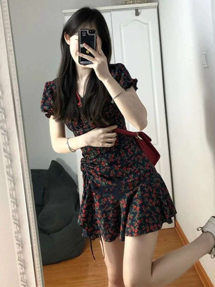 Woman Dress Mini Evening Party Ruffle Dresses for Women Night Club Short Prom Fashion Summer 2024 Elegant Luxury Clothing Y2k G