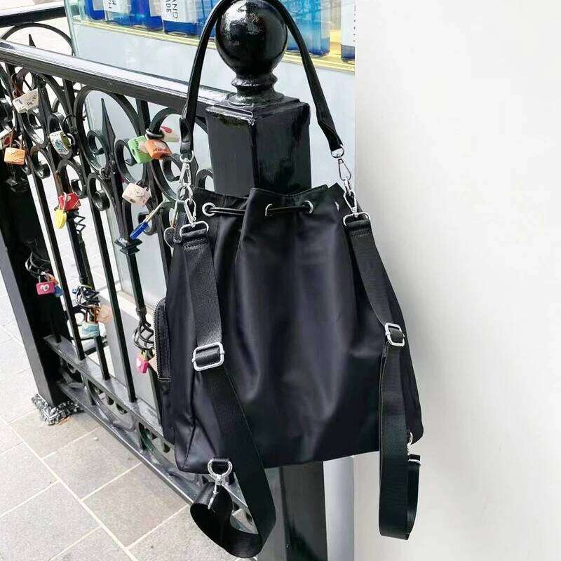 Women's Bags Designer Moto & Biker Backpack For Women Designer Handbag Purse 2023 New In Polyester Preppy Style Multiple Pockets Cloth Shoulder
