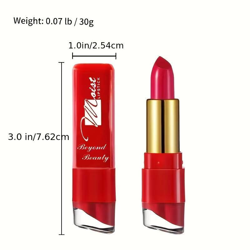 12 Colors Creamy Moisturizing Lipstick, Long Lasting Lipstick Leaning Tower Women and Schoolgirl Beginners Lip Makeup happy