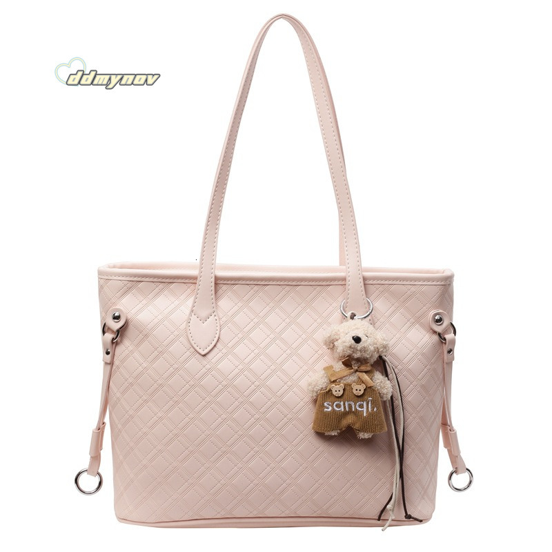Korean Style Simple Elegant Commuter Tote for Women 2025 Summer Fashion Quilted Casual Shoulder Underarm Bag ddmynov ddmynov