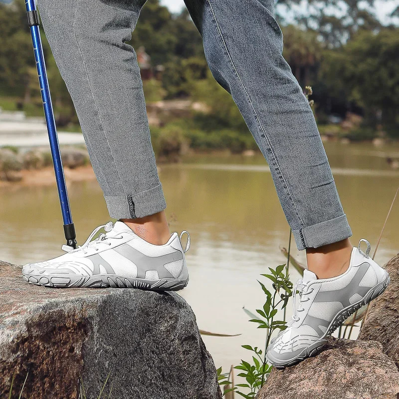 2025 Barefoot Shoes Unisex Five Fingers Aqua Shoes Anti-slip Sneakers Breathable Beach Quick-drying Hiking Fishing Footwear 250613