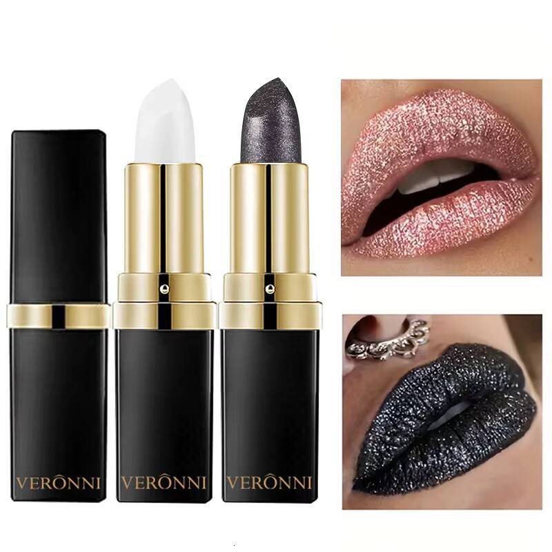 Diamond Shimmering Set,High Pigmented Metallic Lipstick Glitter Lipgloss Lips Makeup Cosmetics Sexy Make Up happy