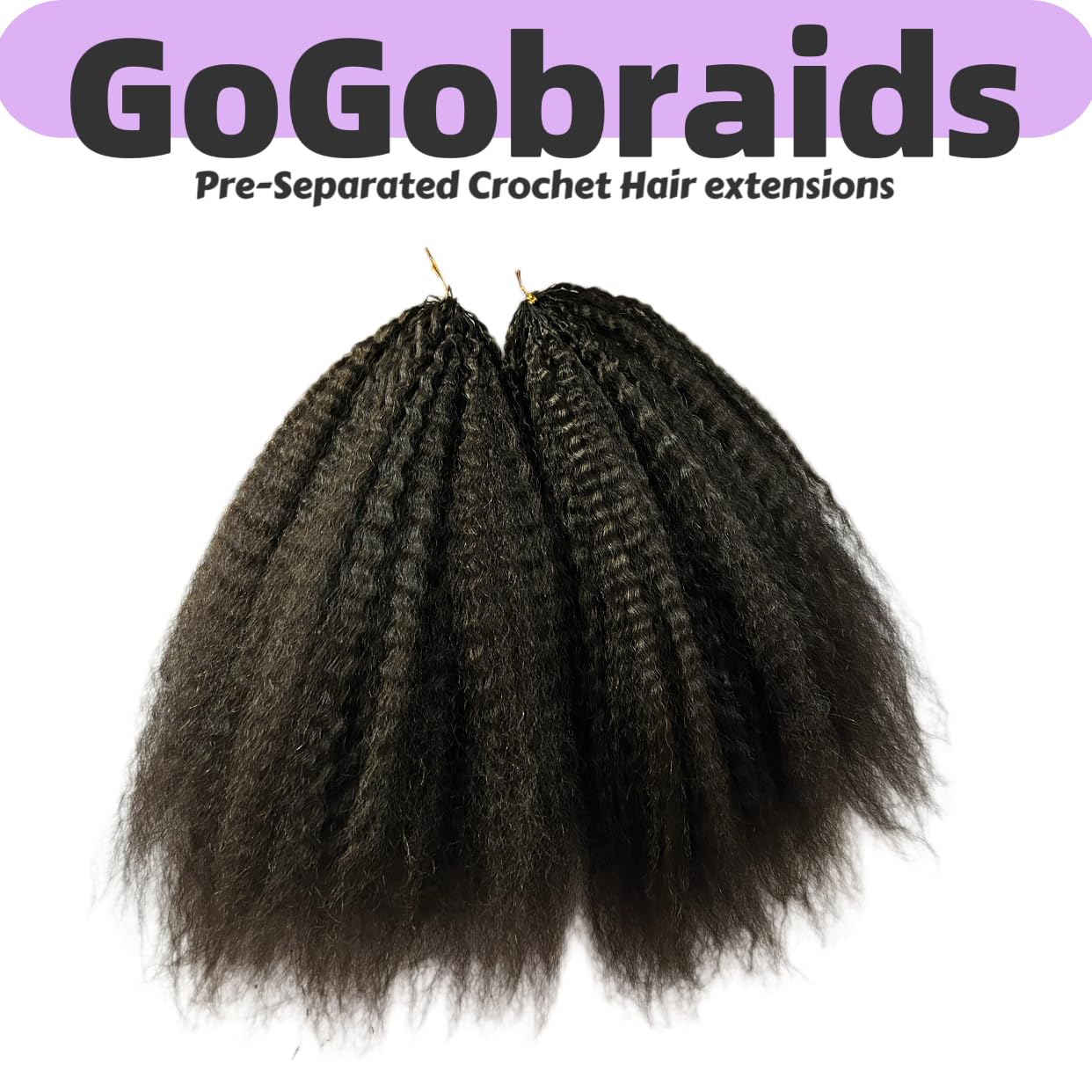 Knotless Pre-Separated Crochet Hair Extensions Human Hair Kinky Straight Feather Crochet Braid Hair Extensions 100% Human Hair Natural Color 100g/pack