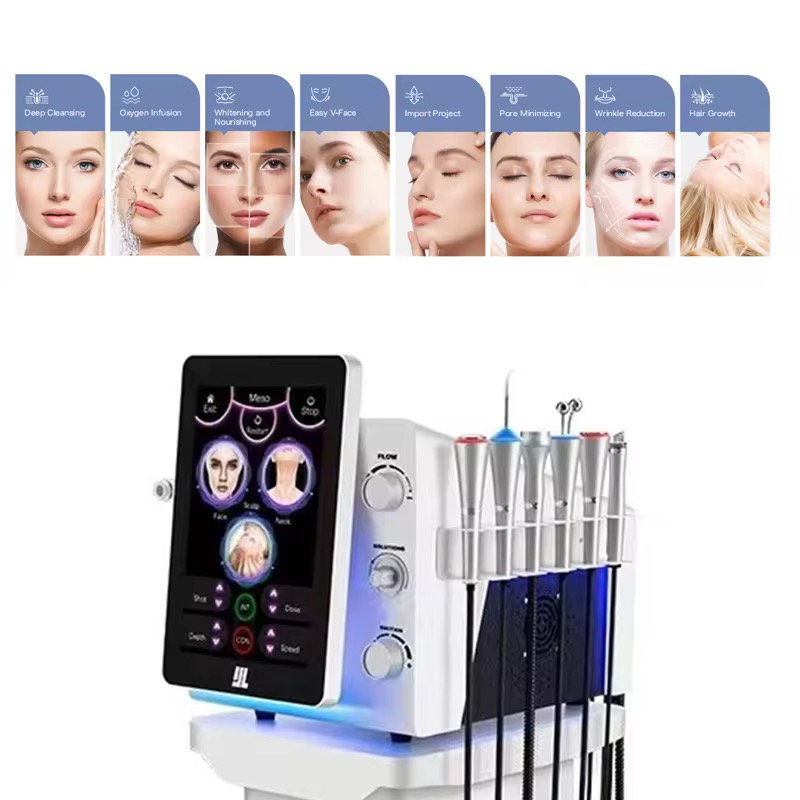 Professional 7-in-1 Microdermabrasion Oxygen Skin Care Deep Exfoliation Beauty Facial Machine Skin Whitening Facial Manager