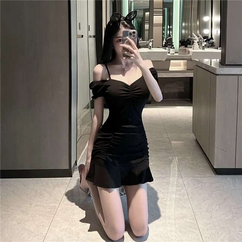 Clothes Prom Dresses for Women 2024 Ruffle Woman Dress Mini Evening Bodycon Party Slip Short Sundress Tight New Features of X In