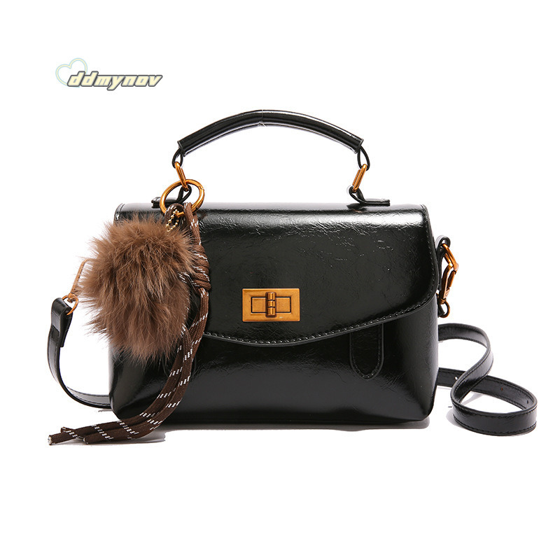 Textured Oil Wax Leather Tote Simple Versatile High-end Shoulder Bag Light Luxury Handbag ddmynov ddmynov