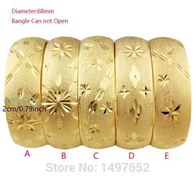 Newest Big Wide Ethiopian Bangle / Gold Color Bangles Dubai African Men Women Jewelry Z250616