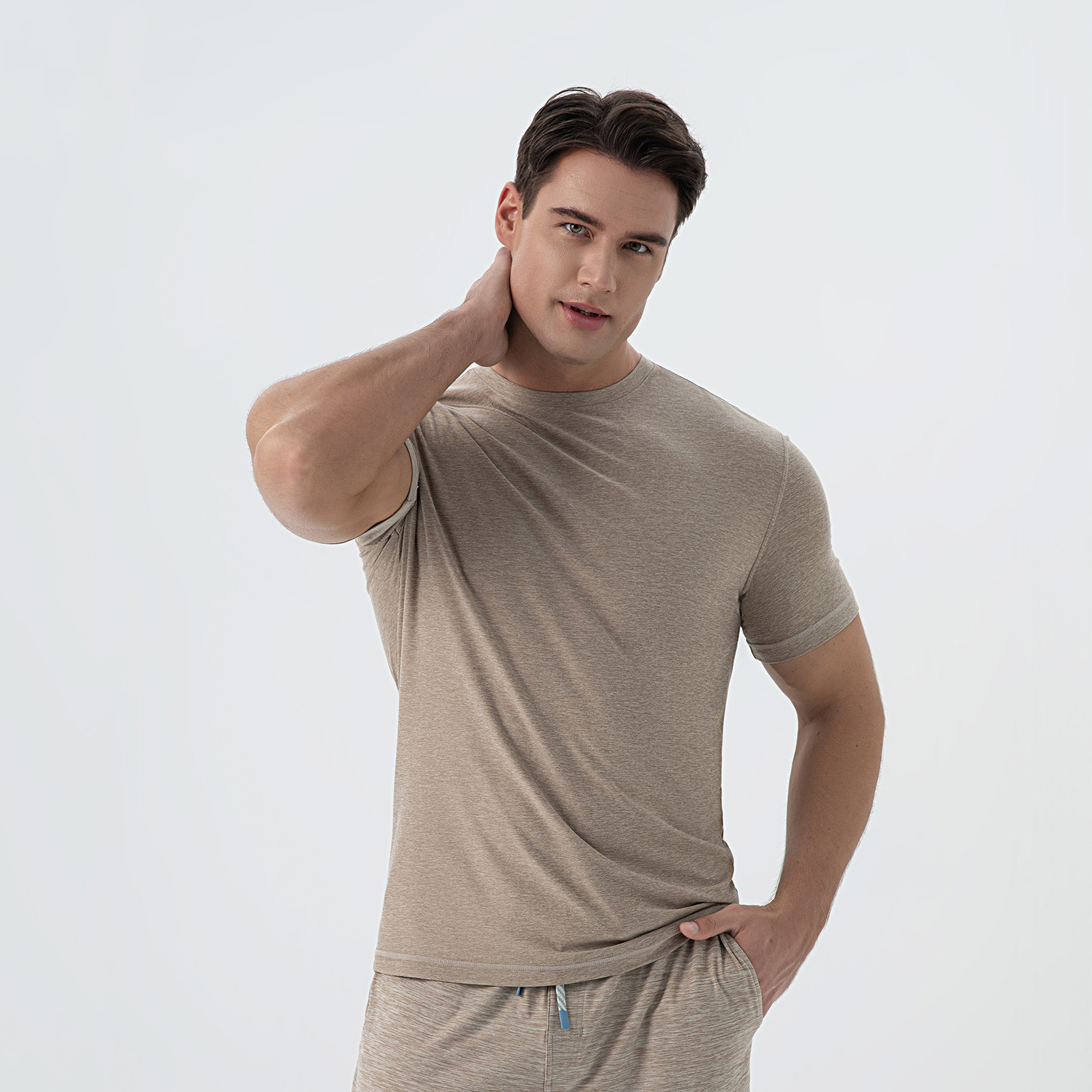 Men's Comfortable Breathable Short Sleeve Sportswear for Casual Wear