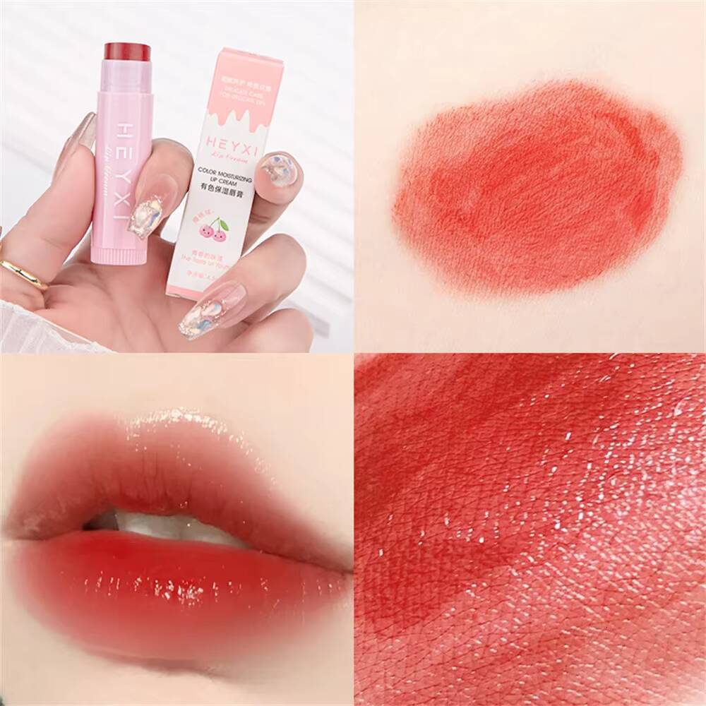Colored Makeup Tinted Lip Care Lipstick Beauty And Health Moisturizing Fade Lipline Lips Balm Korean Cosmetics Kit happy