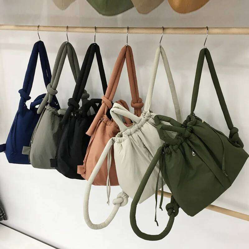 Women's Bags Designer Korean Casual Cloth Puffer Backpacks For Women Designer Handbags And Purses 2023 New In Polyester Large Capacity Shoulder
