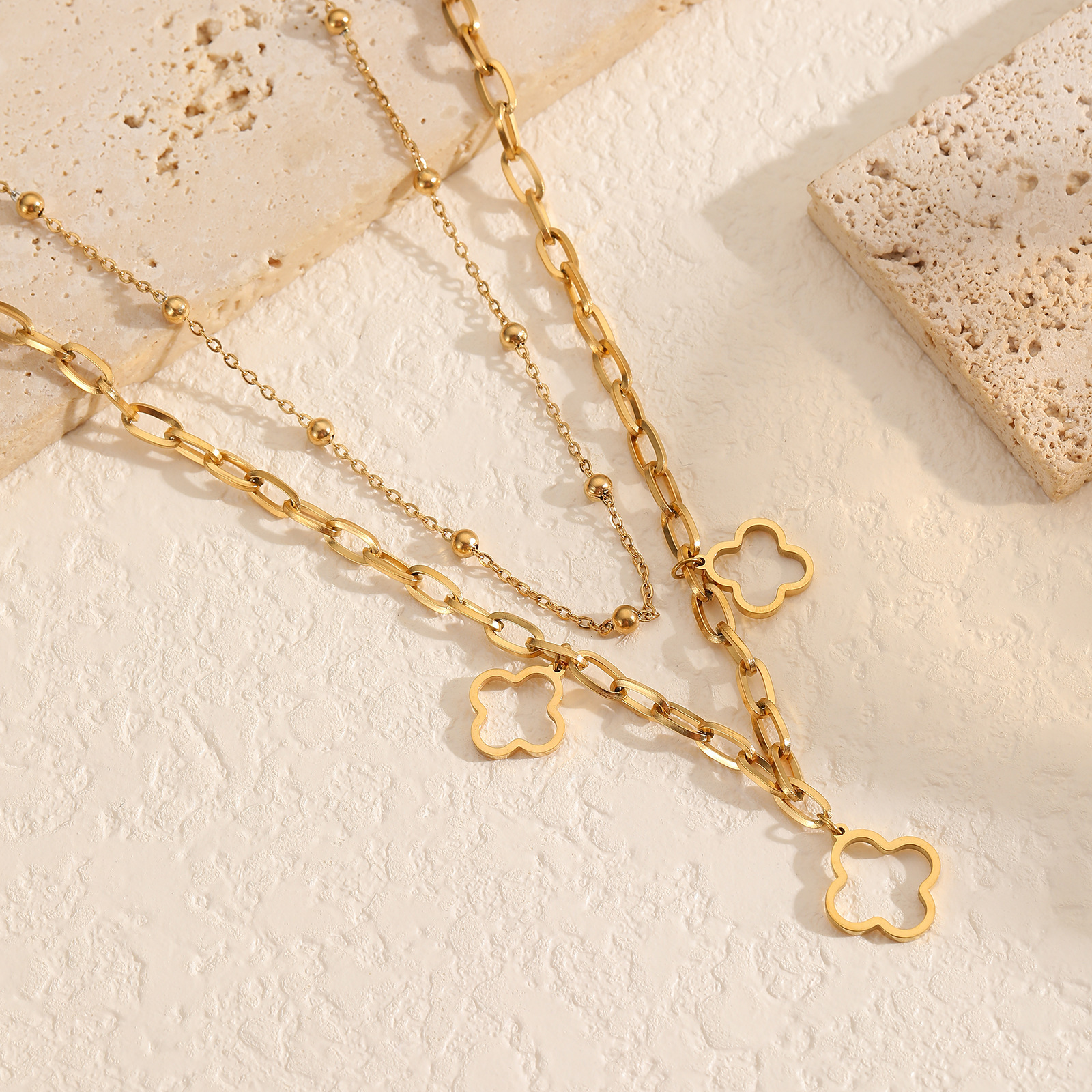 Titanium Steel Necklace for Women Fashionable High-end Design Non-fading Jewelry