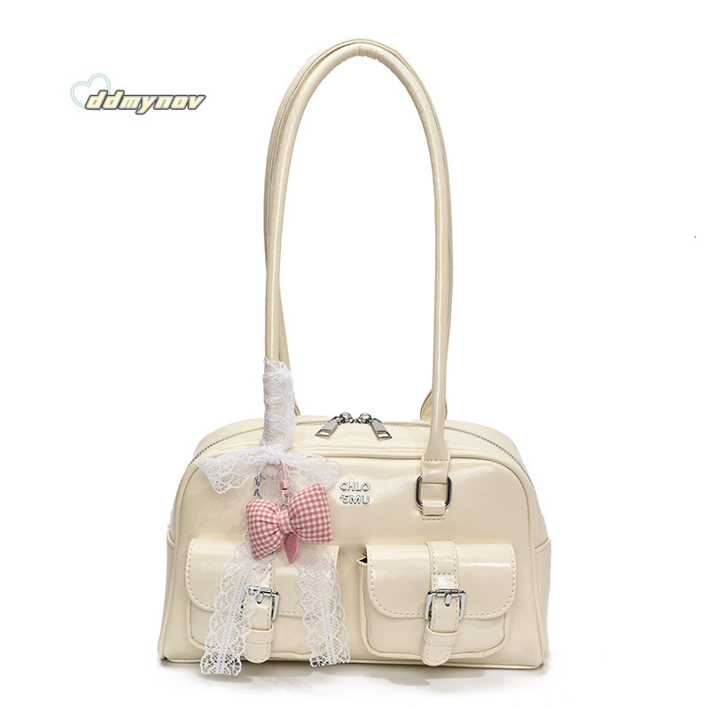 Korean Style Urban Simple Casual Underarm for Women 2025 Spring New Fashion Sweet Bowknot Shoulder Bag Trendy ddmynov ddmynov