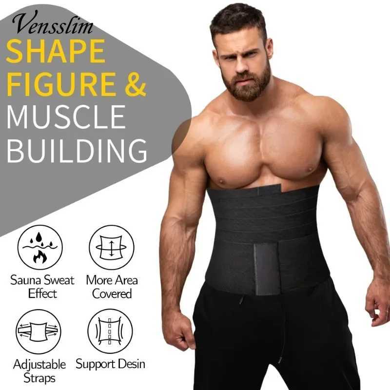 Vensslim Mens Waist Trainer Abdomen Reducer Slimming Belt Body Shaper Snatch Me Up Bandage Waist Corset Belly Shapewear Trimmer W250616