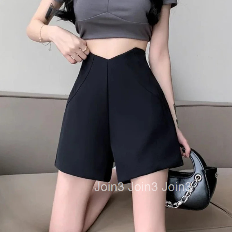 Shorts for Women Wide Solid Color High Waist Gray Irregular Hot Summer To Wear Harajuku Fashion Flowy Normal Woman Short Pants