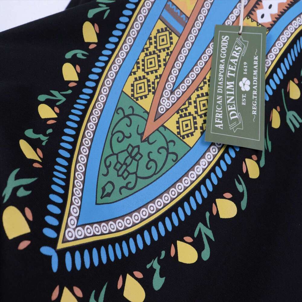 25FW High Street Paisley Ethnic Print Unisex Couple Student Crew Neck Short Sleeve T-Shirt Trendy Style