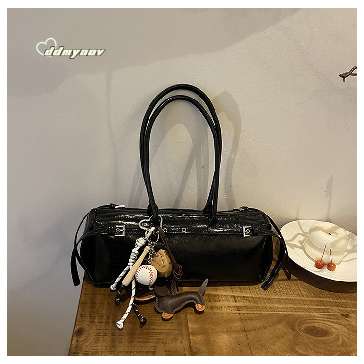 Korean Style Fashion Leopard Print Baguette 2024 New Autumn Large Capacity Commuter High-end Handbag Shoulder Bag ddmynov