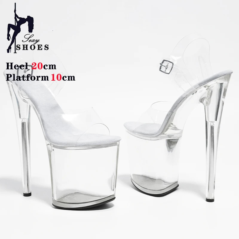 Transparent Crystal Women Sandals with Heels Pole Dancing T-show Model Stripper Shoes Party Club StilettosBrides Wed-ding Shoes 250610