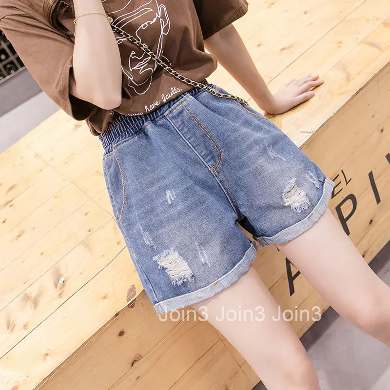 Womens Shorts Jeans Short Pants For Woman To Wear Home Ripped Denim With Waist Pocket Wide Trend 2025 Low Price Summer Luxury