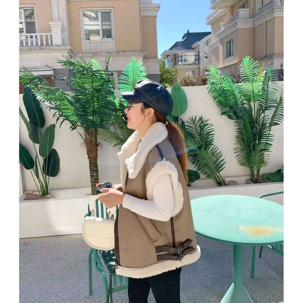 RARF 2024 autumn winter new ladies warm fur integrated sleeveless fleece ing coat vest jacket