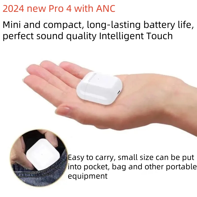 Bluetooth Headphones 4 ANC USB-C Pro 2 With anc wireless Earphones pods 3rd Headset Intelligent Touch