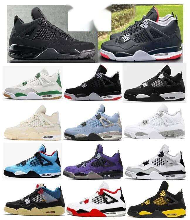 Best Quality Men Basketball Shoes Bred Reimagined Cat Sail Pine Green Vivid Sulfur Oreo White Cement Military Black University Blue Thunder Fire Red Sneakers