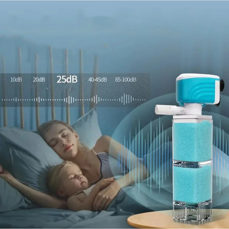 Sponge Filter Aquarium Internal Filter Water Purification Multi-functional Fish Tank Water Pump Wave Make Stool Sucker Air Pump 250613
