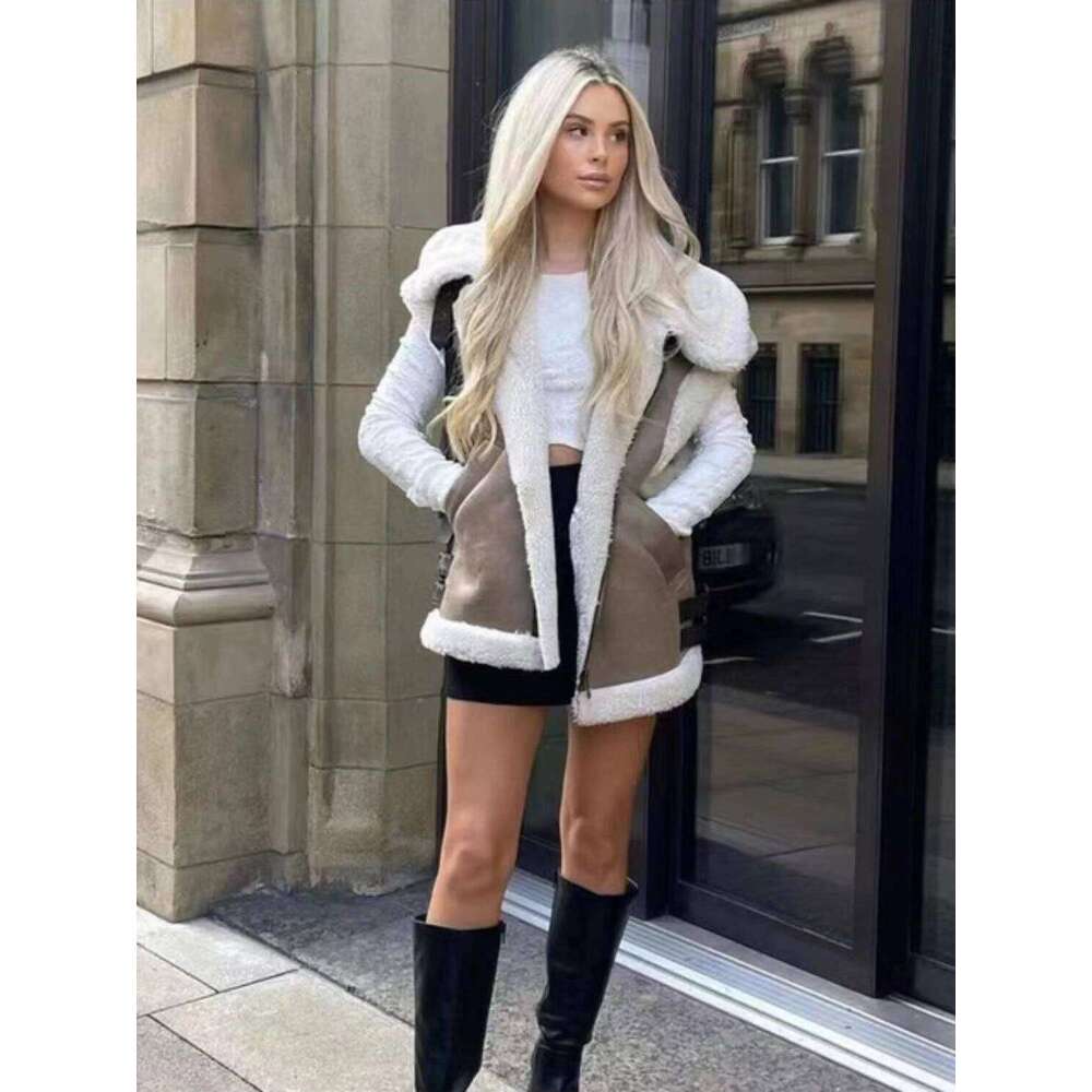 RARF 2024 autumn winter new ladies warm fur integrated sleeveless fleece ing coat vest jacket