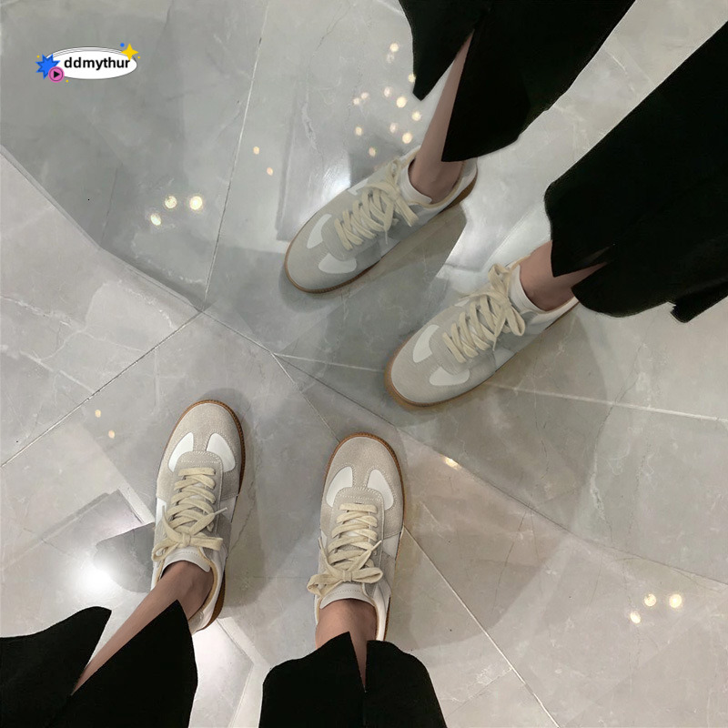 Genuine Leather German Training for Women 2025 New White Couple Sports Casual Travel Soft Sole Shoes ddmythur