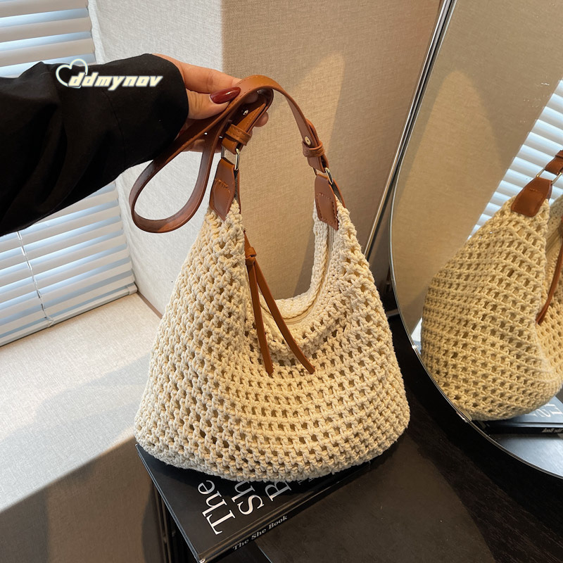 Summer Casual Straw Large Capacity Underarm for Women 2025 New Forest Style Literary Lazy Shoulder Crossbody Bag ddmynov ddmynov ddmynov