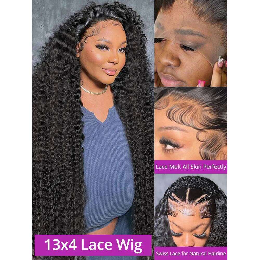 High Density 30 40Inch Deep 13x6 HD Front Loose Water Wave Curly 13x4 Lace Frontal Wig Human Hair