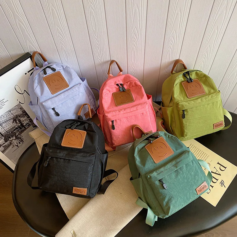 Children Backpack Canvas Bags Solid Mother Kids for Girl Toddler Backpacks Travel Bag School Mochila 250615